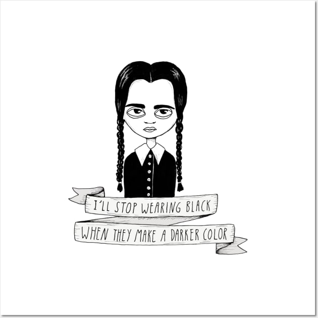 Wednesday Addams Wall Art by agrapedesign